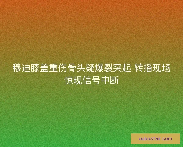 穆迪膝盖重伤骨头疑爆裂突起 转播现场惊现信号中断
